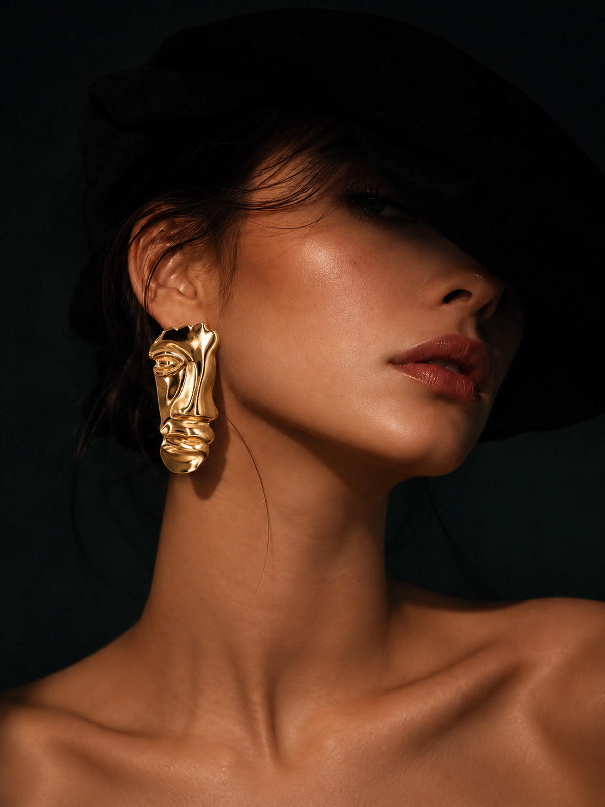 Golden Muse Statement Earrings